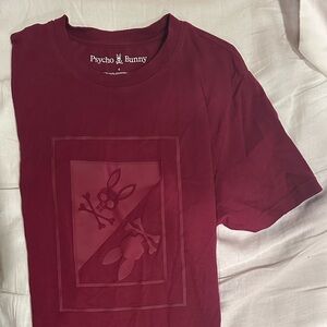 Psycho Bunny Men's Maroon Short Sleeve Tee